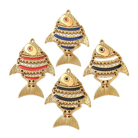 304 Stainless Steel Enamel Big Pendants STAS-Z193-09G-1