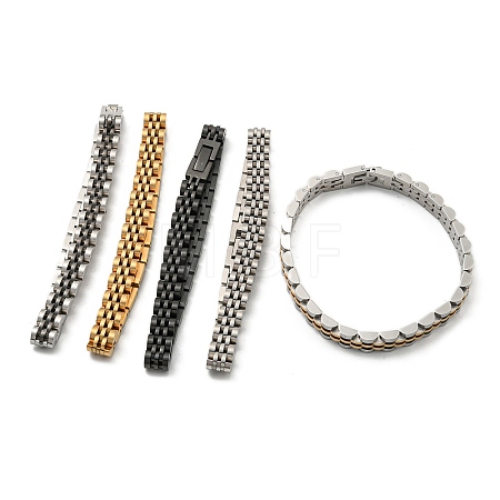 Ion Plating(IP) 304 Stainless Steel Thick Link Chain Bracelet BJEW-G649-09B-1
