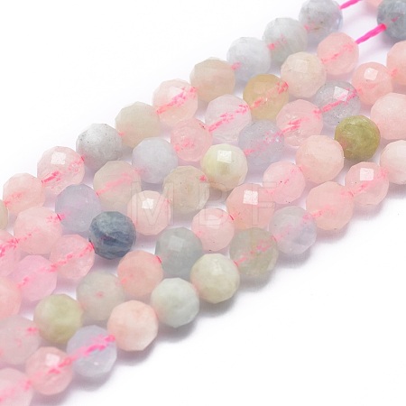Natural Morganite Beads Strands G-G792-32B-1