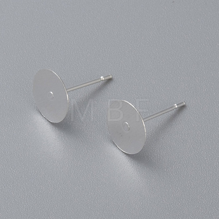 304 Stainless Steel Stud Earring Findings STAS-H436-24S-8mm-1