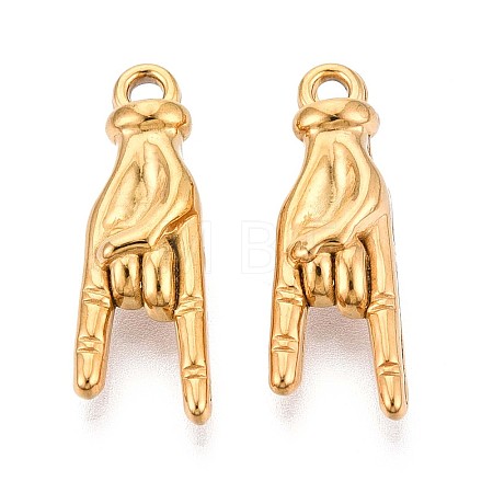 304 Stainless Steel Pendants STAS-T065-21B-G-1