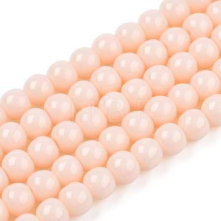 Opaque Solid Color Glass Beads Strands LS-GLAA-T032-P4mm-09-1