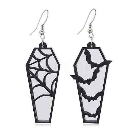 Halloween Coffin Acrylic Dangle Earrings FS-WG35652-03-1