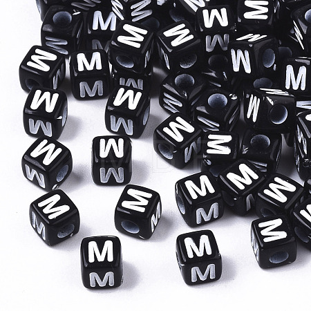Opaque Acrylic Beads SACR-N002-01M-1