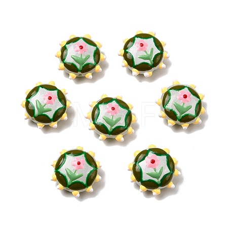 Baking Paint Glass Enamel Beads LAMP-K039-34D-1