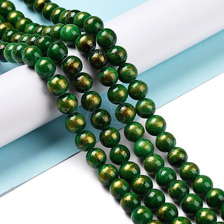 Natural Mashan Jade Beads Strands G-F670-A17-8mm-1