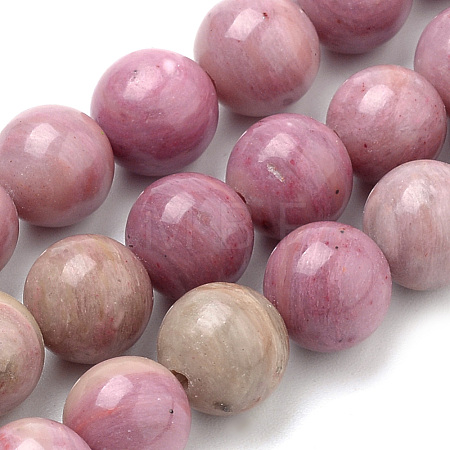 Natural Rhodonite Beads Strands X-G-S259-08-6mm-1