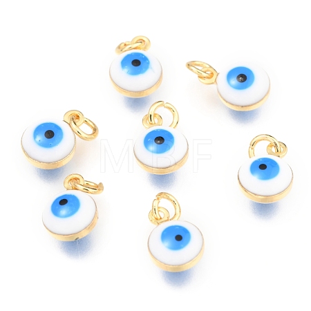 Brass Enamel Charms KK-B024-02G-I-1
