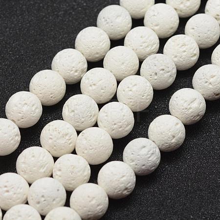Unwaxed Natural Lava Rock Beads Strands G-J367-01-8mm-1