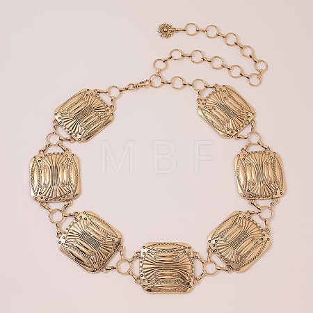Bohemian Style Alloy Square Link Chain Waist Body Chains for Women FS-WGC3B23-01-1