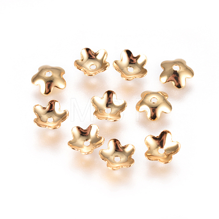 304 Stainless Steel Bead Caps STAS-F227-36-G-1