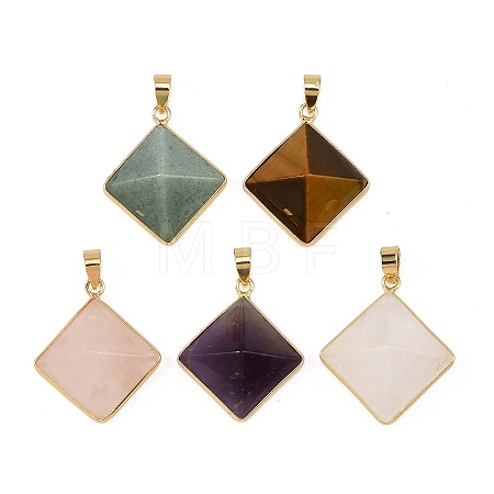 Natural Mixed Stone Pendants G-H359-03G-1