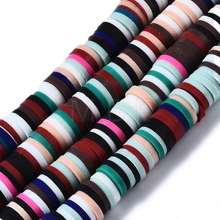 Handmade Polymer Clay Beads X-CLAY-R067-4.0mm-M2-1