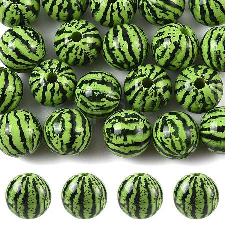 20Pcs Opaque Acrylic Beads MACR-FS0002-28B-1
