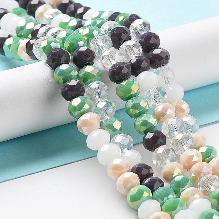 Glass Beads Strands EGLA-A034-M8mm-42-1