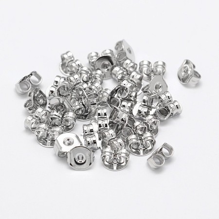 Brass Ear Nuts X-KK-M163-02P-NR-1