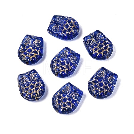 Owl Glass Beads GLAA-T025-65M-02-1