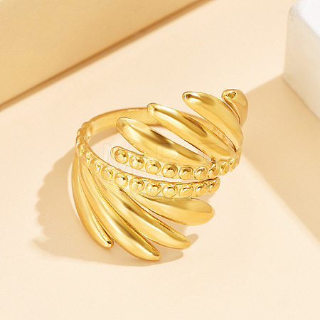 304 Stainless Steel Cuff Open Rings WG749B5-02-1