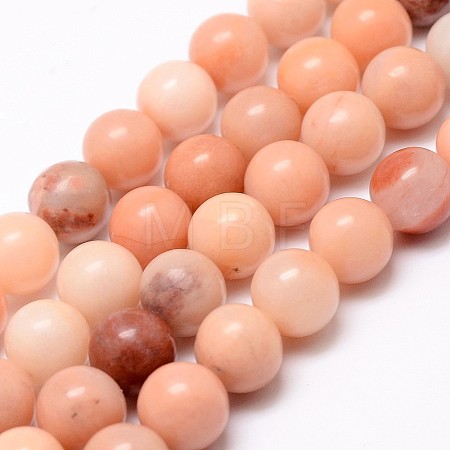 Natural Pink Aventurine Bead Strands G-P257-05-10mm-1