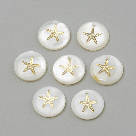 Freshwater Shell Pendants SHEL-Q010-001G-1