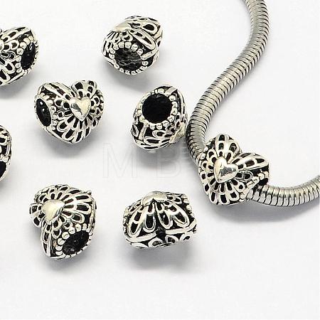 Alloy European Beads PALLOY-S079-008AS-1