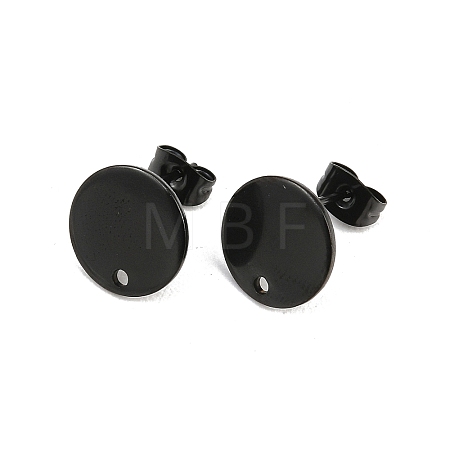 Ion Plating(IP) 304 Stainless Steel Stud Earring Findings STAS-P198-25-12mm-B-1