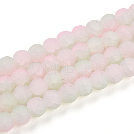 Crackle Glass Beads Strands GLAA-N009-8mm-01-1