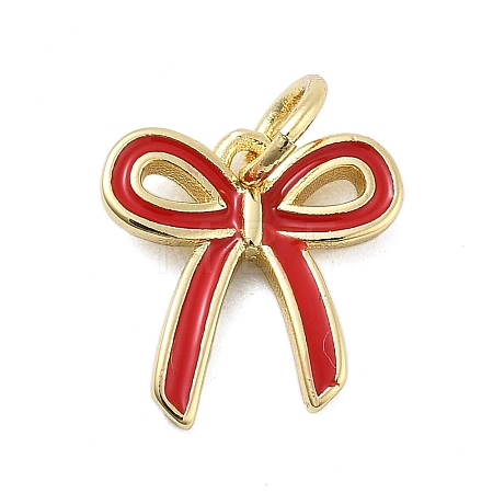 Brass Enamel Charms KK-H206-15G-01-1