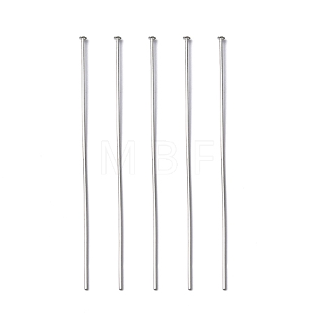 Tarnish Resistant Jewelry Tools and Equipment Decorative Stainless Steel Flat Head Pins X-STAS-E023-0.6x50mm-1