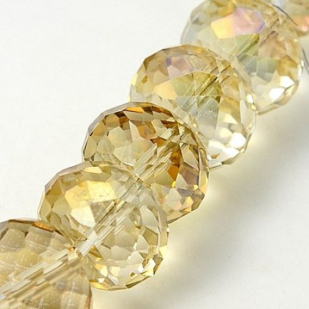 Electorplated Glass Beads EGLA-E005-07-1