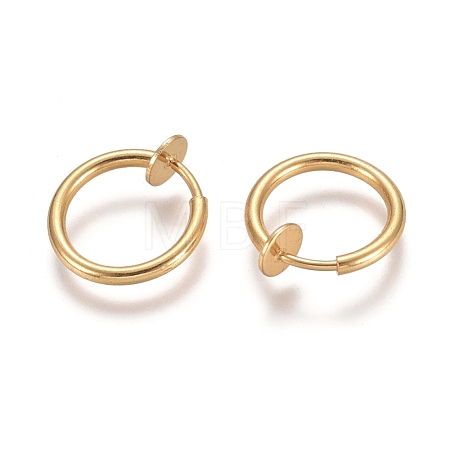 304 Stainless Steel Clip-on Earring Findings X-STAS-E482-17G-1