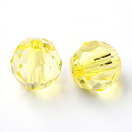 Transparent Acrylic Beads PL505Y-10-1