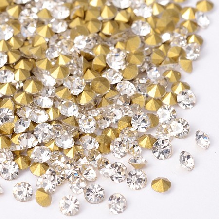 Back Plated Diamond Glass Pointed Rhinestone X-RGLA-SS5-001-1