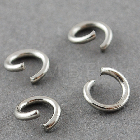 Tarnish Resistant 304 Stainless Steel Open Jump Rings A-STAS-R049-7x1mm-1