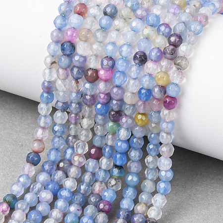 Natural Agate Bead Strands G-G882-4mm-C02-1