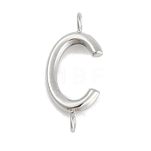 304 Stainless Steel Letter Connector Charms STAS-M108-01P-03-1