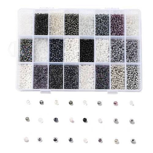 288G 24 Colors Glass Seed Beads SEED-JQ0005-01A-3mm-1