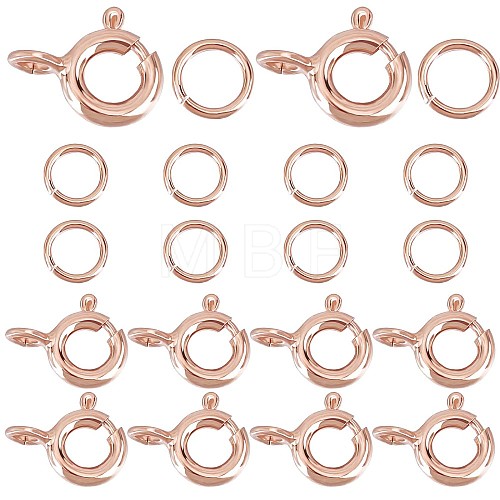 10Pcs 925 Sterling Silver Spring Ring Clasps STER-CN0001-22RG-1