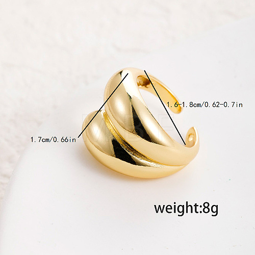 Brass Cuff Rings for Women SF4923-2-1