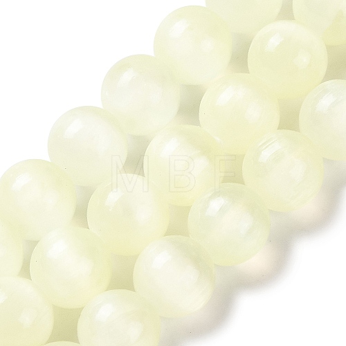 Natural Selenite Beads Strands G-C142-01C-05-1