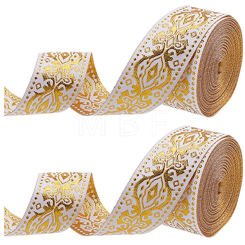 Gorgecraft Ethnic Style Polyester Silk Grosgrain Ribbon OCOR-GF0003-67A-1