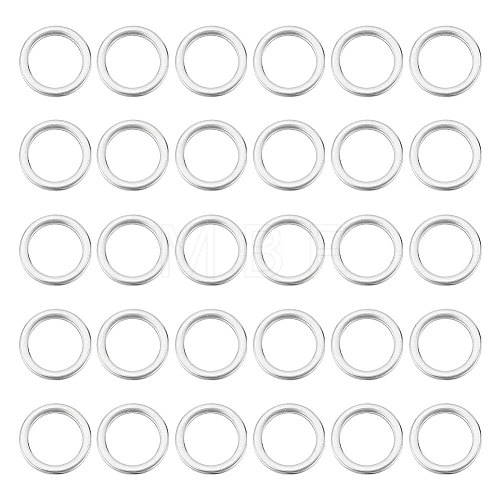 BENECREAT 80Pcs 304 Stainless Steel Linking Rings STAS-BC0003-63-1