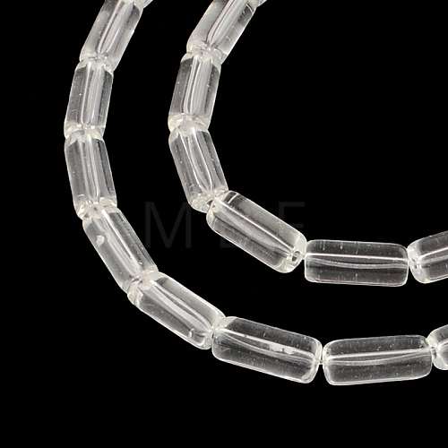 Transparent Glass Bead Strands X-GLAA-R162-10x4-09-1