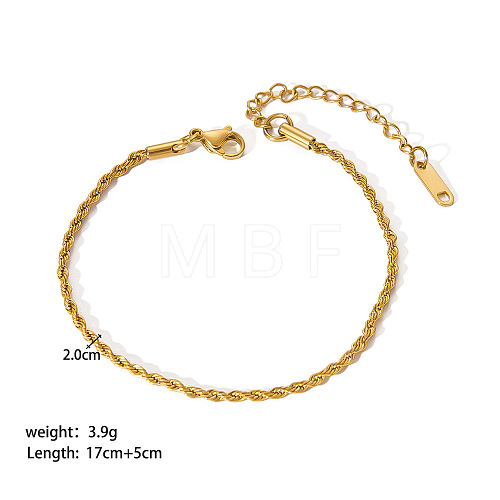 Stylish Titanium Steel Rolo Chain Bracelets for Women XR9988-3-1