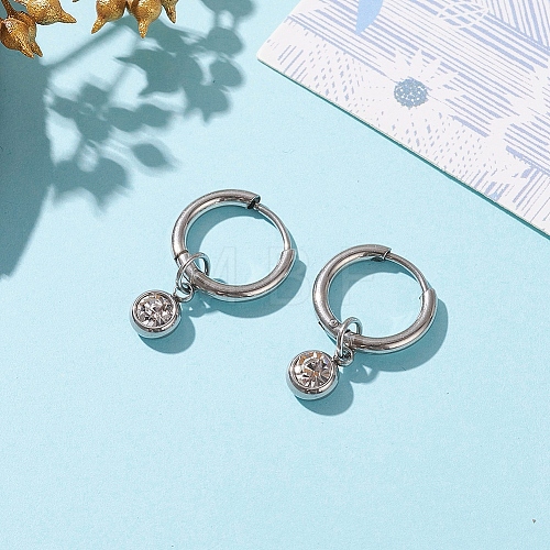 304 Stainless Steel Huggie Hoop Earrings EJEW-JE04449-02-1