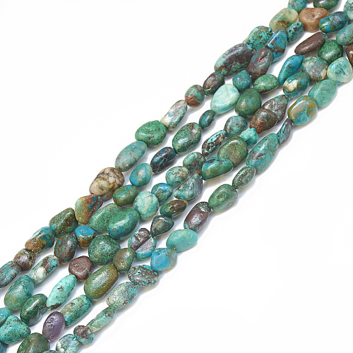 Natural Chrysocolla Beads Strands G-S301-48-1