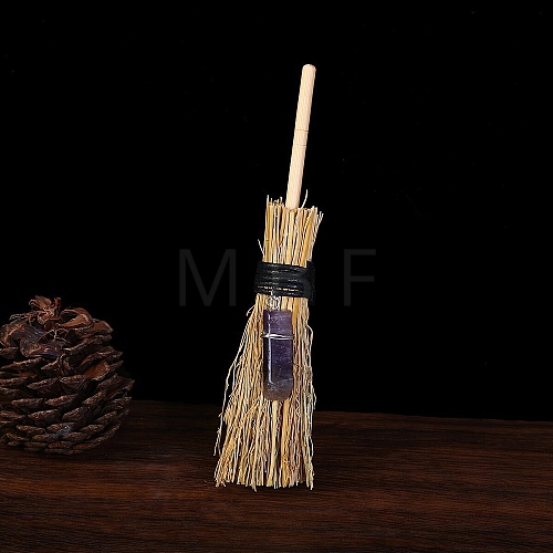 Straw Mini Witch Broom PW-WG5AE4E-06-1