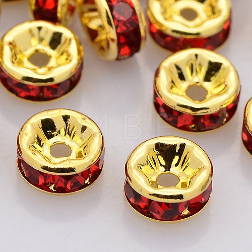 Brass Rhinestone Spacer Beads RB-A014-Z8mm-21G-NF-1