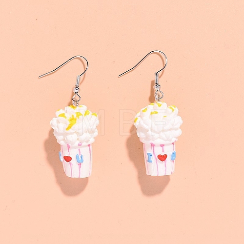 Resin Food Model Dangle Earrings PW-WG50B0B-01-1