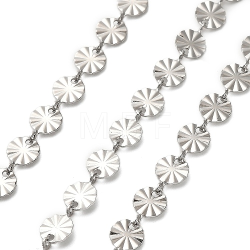 304 Stainless Steel Flower Link Chains CHS-A016-66B-P01-1